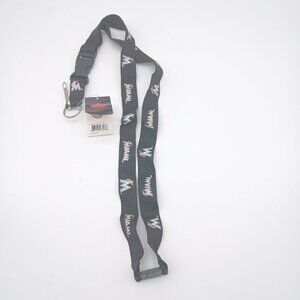 Lanyard Neck Clip Keychain  Miami Marlins